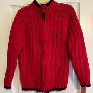 Carter's Boys' Size 5 Quarter Zip Red Sweater